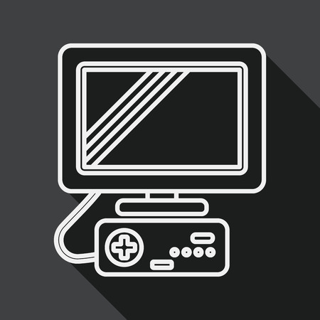 Ícone de esboço desenhado de mão do console de jogos. console