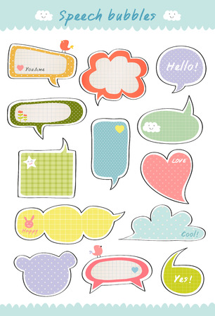 かわいいバルーン 手描きの泡カラフルなコレクションから テキスト ボックスのテンプレートを話す のイラスト素材 ベクタ Image かわいいバルーン 手描きの泡カラフルなコレクションから テキスト ボックスのテンプレートを話す のイラスト素材 ベクタ Image