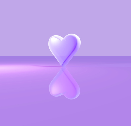 3d Heart Shape Lit By Multiple Colored Lights With Shadow Shiny Stock Photo Picture And Royalty Free Image Image