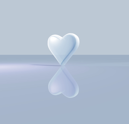 3d Heart Shape Lit By Multiple Colored Lights With Shadow Shiny Stock Photo Picture And Royalty Free Image Image