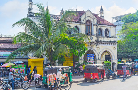 colombo sri lanka december 6 2016 the facade of the old stock old town public works
