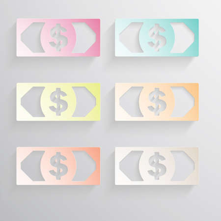 dolar: colored signs, money coins Dolar Kho ảnh