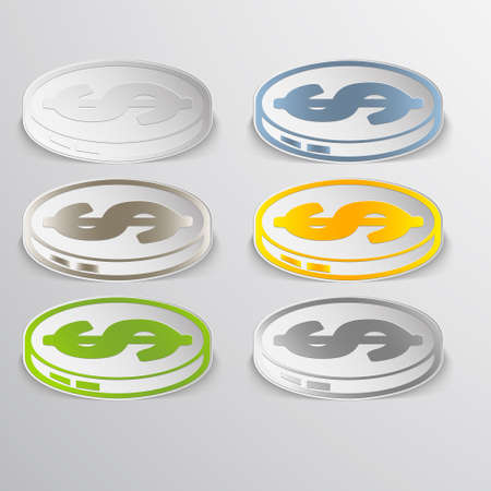 dolar: colored signs, money coins Dolar Kho ảnh