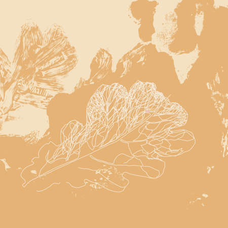 autumn defoliation in the nature foliage of oak leaf background