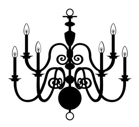 Chandelier Isolated On The White Background Chandelier Isolated On The White Background