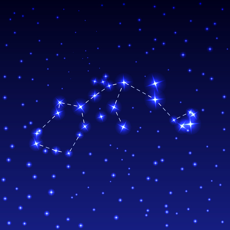 夜の星空に水瓶座の星座 天文学の概念のベクトル イラスト のイラスト素材 ベクタ Image 夜の星空に水瓶座の星座 天文学の概念のベクトル イラスト のイラスト素材 ベクタ Image
