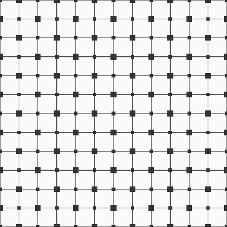正方形の抽象的な単純なパターン 白黒の幾何学的図形 正方形の折れ線でつないだ トレンディなパターンのファブリック 壁紙 包装紙 カード Web の背景 ベクトルの背景 のイラスト素材 ベクタ Image