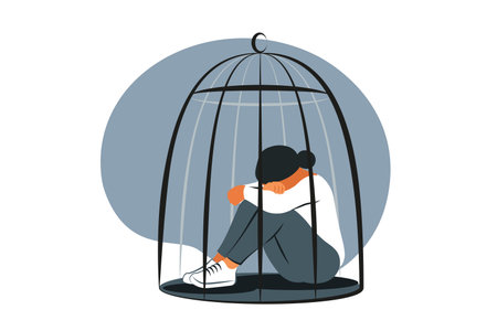 Figure In A Cage Stock Illustrations, Cliparts and Royalty Free Figure In A  Cage Vectors