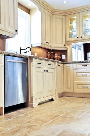 Modern Luxury Kitchen With Ceramic Tile Floor Stock Photo Picture And Royalty Free Image Image 3942979