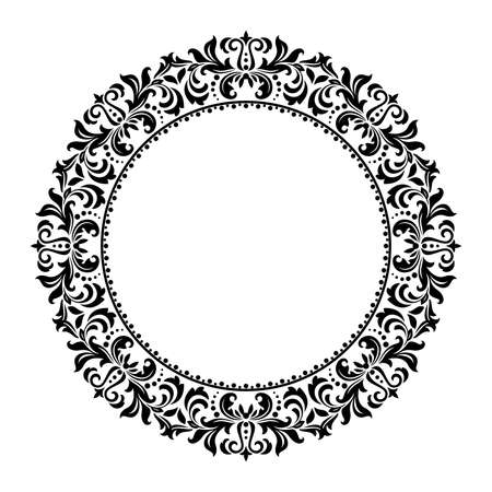 decorative frame elegant vector element for design in eastern elegant black and white border design