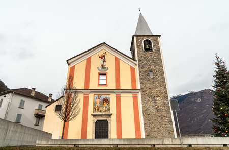 Catholic church of saints rocco and sebastiano in gorduno, district of bellinzona in the canton of ticino in switzerland.