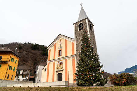 Catholic church of saints rocco and sebastiano in gorduno, district of bellinzona in the canton of ticino in switzerland.