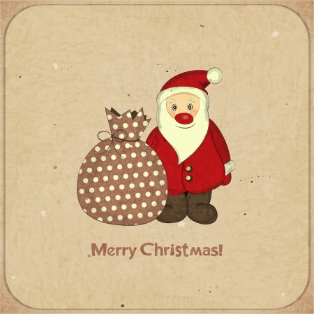 retro christmas cards with cartoon santa and bag with gifts new year postcard in vintage - Cartoon Christmas Cards retro christmas cards with cartoon santa and bag with gifts new year postcard in vintage - Cartoon Christmas Cards