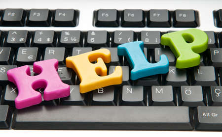 HELP Concept With Letters Keyboard Stock Picture And HELP Concept With Letters Keyboard Stock Picture And