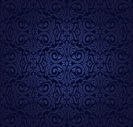 暗い藍色ビンテージ壁紙のイラスト素材 ベクタ Image