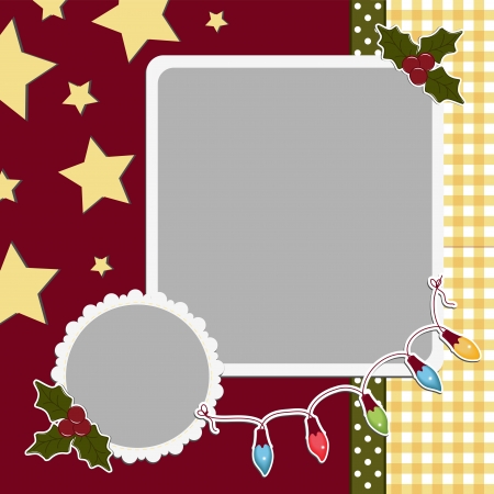 かわいいクリスマス フレーム テンプレート のイラスト素材 ベクタ Image