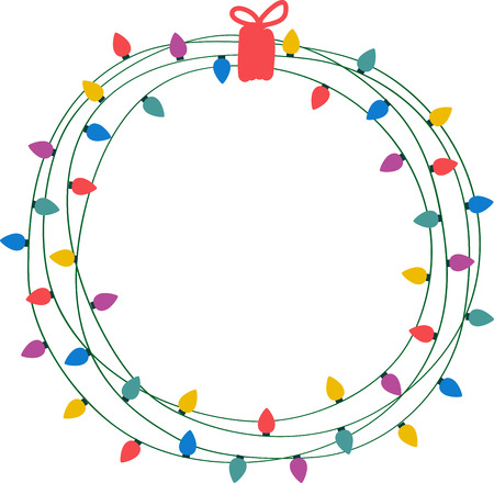 502 Christmas Light String Circle Stock Illustrations, Cliparts And This Christmas wreath with battery operated lights makes holiday decorating a joy. - 502 Christmas Light String Circle Stock Illustrations, Cliparts And