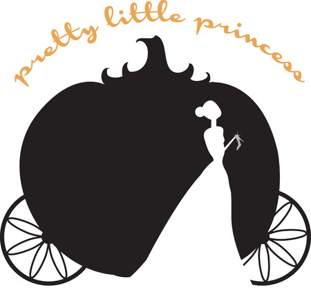 リトル プリンセスの T シャツにシンデレラのコーチを使用します のイラスト素材 ベクタ Image リトル プリンセスの T シャツにシンデレラのコーチを使用します のイラスト素材 ベクタ Image