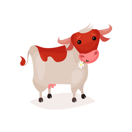 イラスト 茶色の白い背景の上の牛 のイラスト素材 ベクタ Image イラスト 茶色の白い背景の上の牛 のイラスト素材 ベクタ Image