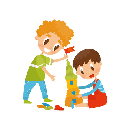かわいい男の子子供の創造性ベクトル イラスト 粘土から形を作ること のイラスト素材 ベクタ Image かわいい男の子子供の創造性ベクトル イラスト 粘土から形を作ること のイラスト素材 ベクタ Image