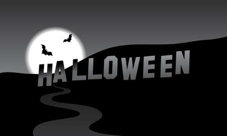 ハリウッドの丘 黒と白のベクトル漫画イラストのハロウィーン パロディ のイラスト素材 ベクタ Image ハリウッドの丘 黒と白のベクトル漫画イラストのハロウィーン パロディ のイラスト素材 ベクタ Image