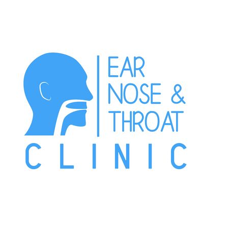 ear nose throat (ENT) logo for Otolaryngologists clinic concept. vector illustration Illustration