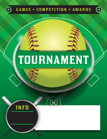 an illustration for a softball league flyer vector eps 10 available flyer fastpitch softballs