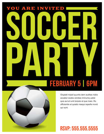 soccer party invite template