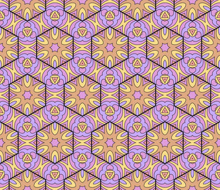 カラー装飾的な幾何学花模様 シームレスなベクトル イラスト 壁紙 招待状 ファブリック繊維のイラスト素材 ベクタ Image カラー装飾的な幾何学花模様 シームレスなベクトル イラスト 壁紙 招待状 ファブリック繊維のイラスト素材 ベクタ Image