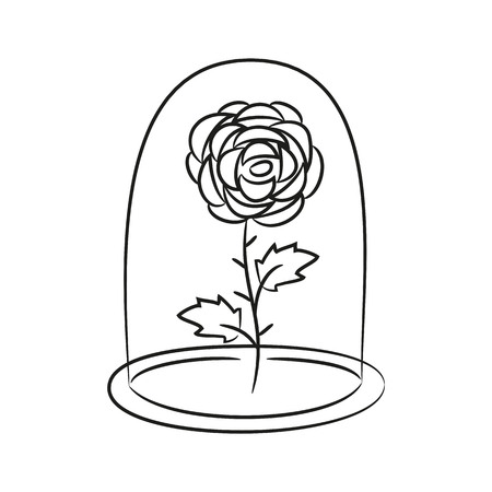 ベクター美女と野獣ヴィンテージローズ ガラスドーム のイラスト素材 ベクタ Image ベクター美女と野獣ヴィンテージローズ ガラスドーム のイラスト素材 ベクタ Image