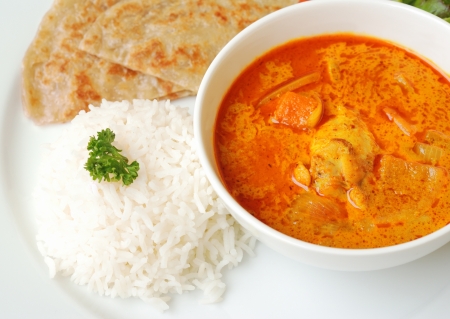 coconut: cà ri gà bát phục vụ với cơm và roti, đóng lên xem top Kho ảnh