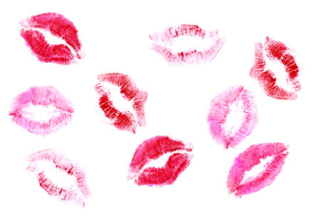 白の女性のキス スタンプ の写真素材 画像素材 Image