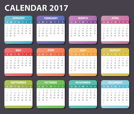 2017 and 2017 calendars