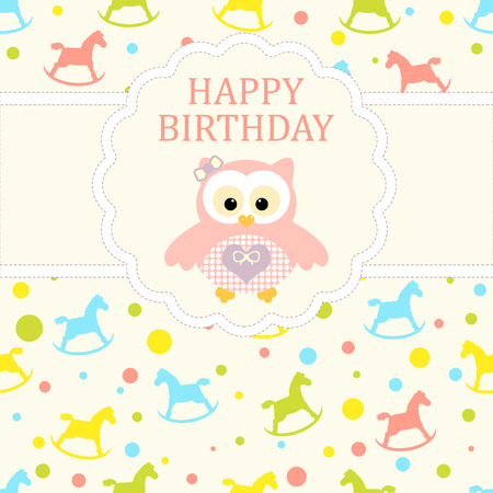 baby girl arrival card baby shower card newborn baby card with owl and background - New Born Baby Card baby girl arrival card baby shower card newborn baby card with owl and background - New Born Baby Card