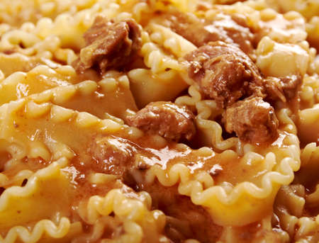 Italian Pasta Mafalde With Beef Sour Cream And Tomato Sauce Stock Photo Picture And Royalty Free Image Image 20781257