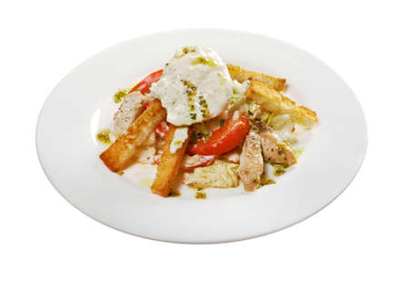 pollo a la plancha con ensalada mediterranea