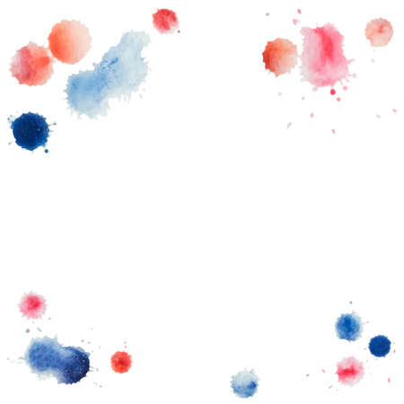 Abstract Water Color Template Hand Paint On White Background Vector Watercolor Composition For Scrapbook