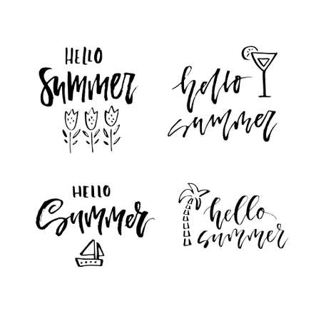 Unique Hand Lettering Design For Travel Agency Summer Party Postcard Or Sale Unique Hand Lettering Design For Travel Agency Summer Party Postcard Or Sale