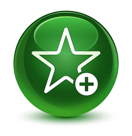 Add to favorite icon isolated on glassy soft green round button abstract illustration