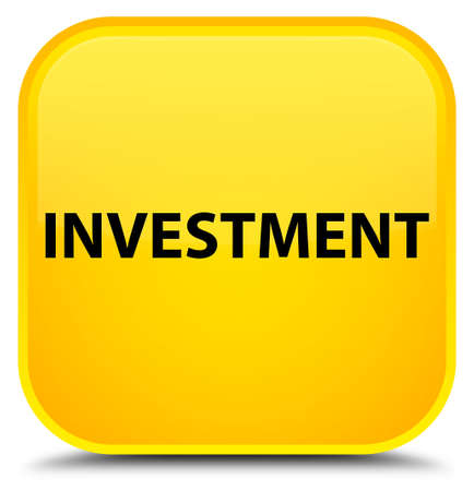 特別な黄色の正方形のボタン抽象イラストに孤立した投資 の写真素材