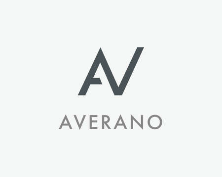 Av 文字 モノグラムのロゴ デザイン V および N のイニシャルのマーク シンボル のイラスト素材 ベクタ Image