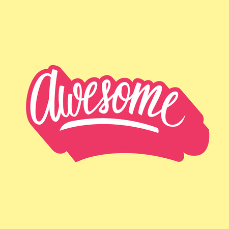 手書き単語素晴れらしい 手描きのレタリング あなたのデザインの書道の要素です のイラスト素材 ベクタ Image