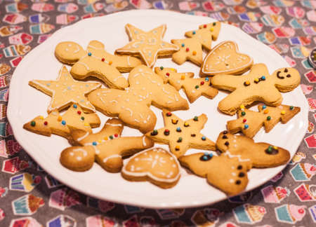 homemade christmas cookies on table with colored tablecloth stock photo 92162361 - Homemade Christmas Cookies homemade christmas cookies on table with colored tablecloth stock photo 92162361 - Homemade Christmas Cookies