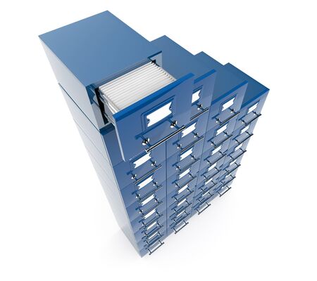 filing cabinet isolated over white background stock photo picture