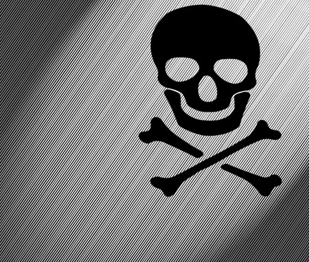 Black Skull And Crossbones Silhouette Symbol On Striped Stock Photo Picture Royalty Free Image 29578346 Black Skull And Crossbones Silhouette Symbol On Striped Stock Photo Picture Royalty Free Image 29578346