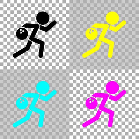 ランニングマン ボウリングアイコン 透明な背景にcmykアイコンの色付きセットのイラスト素材 ベクタ Image ランニングマン ボウリングアイコン 透明な背景にcmykアイコンの色付きセットのイラスト素材 ベクタ Image
