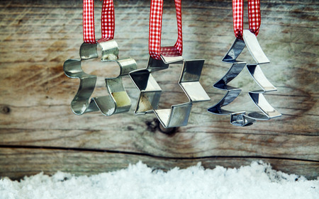 christmas cookie cutter background with metal cutters shaped as a snowman star and christmas tree - Metal Christmas Cookie Cutters christmas cookie cutter background with metal cutters shaped as a snowman star and christmas tree - Metal Christmas Cookie Cutters