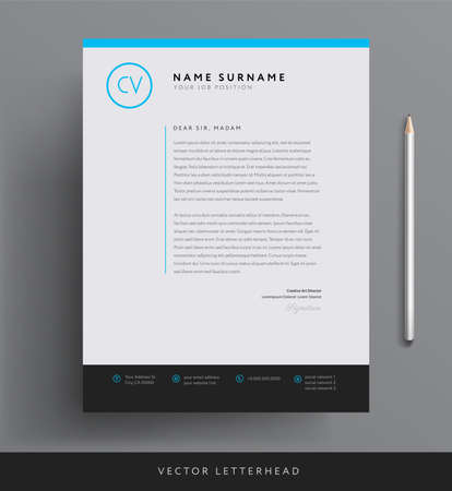 elegant letterhead template design in minimalist style royalty free elegant letterhead