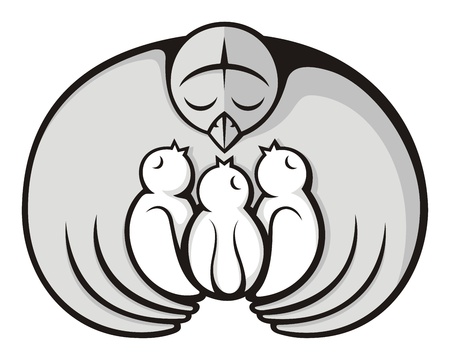 https://us.123rf.com/450wm/fractalgr/fractalgr1207/fractalgr120700003/14488744-scala-di-grigi-icona-di-uccello-madre-che-abbraccia-tre-uccellini-nidificanti-.jpg?ver=6