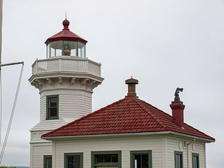 the lighthouse at mukilteo in washington state usa stock photo